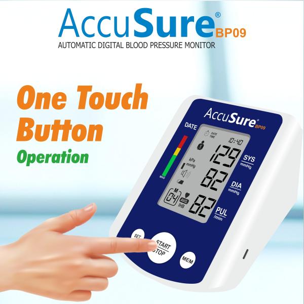 AccuSure Automatic Digital Blood Pressure Monitor - Grey (BP09) 1's - Blood Pressure Monitors