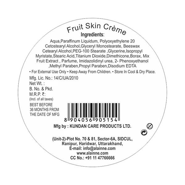 Alainne Fruit Skin Creme 100 gm - Face Moisturizers