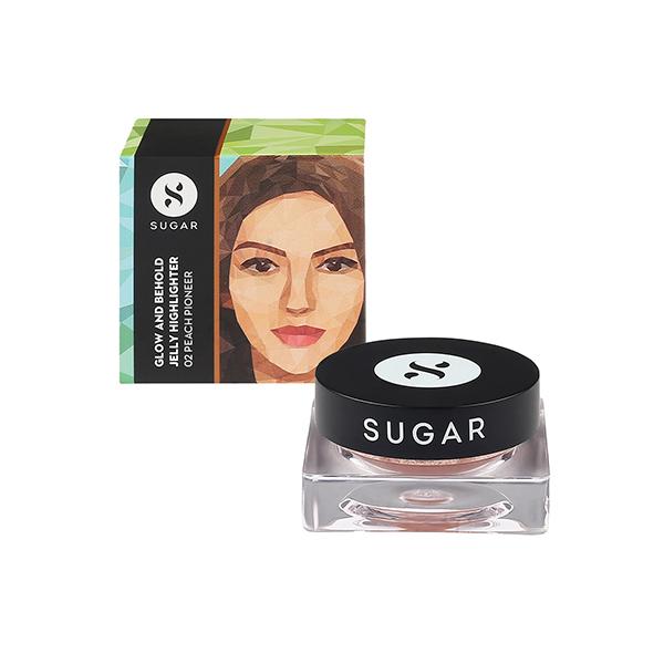 SUGAR Cosmetics Glow And Behold Jelly Highlighter - 02 Peach Pioneer (Peach Pink Gold) 3 gm - Highlighters & Illuminators