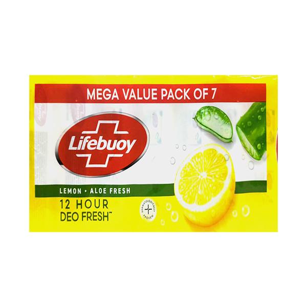 Netmeds | Lifebuoy Lemon & Aloe Fresh Mega Value Pack (Pack of 7 X 125 g)
