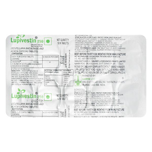 Netmeds | Lupivestin 250mg Tablet 10'S