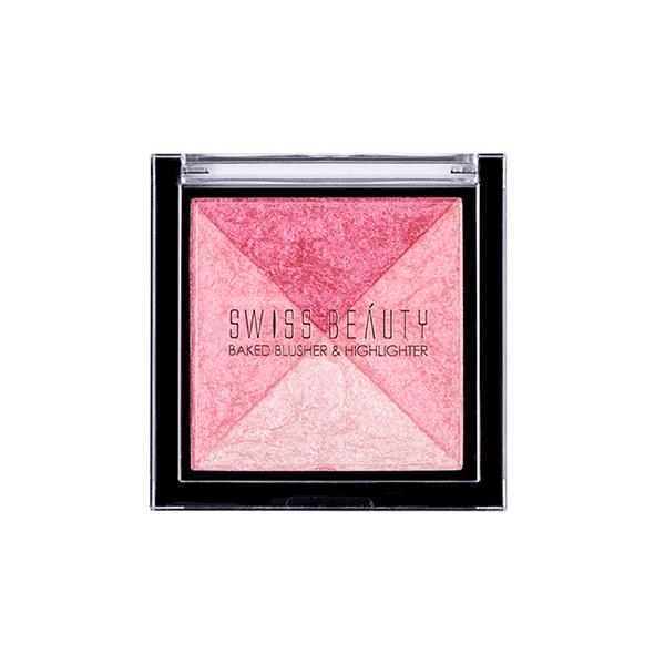 Swiss Beauty Baked Blusher & Highlighter - (Shade-3) 7 gm - Blushes
