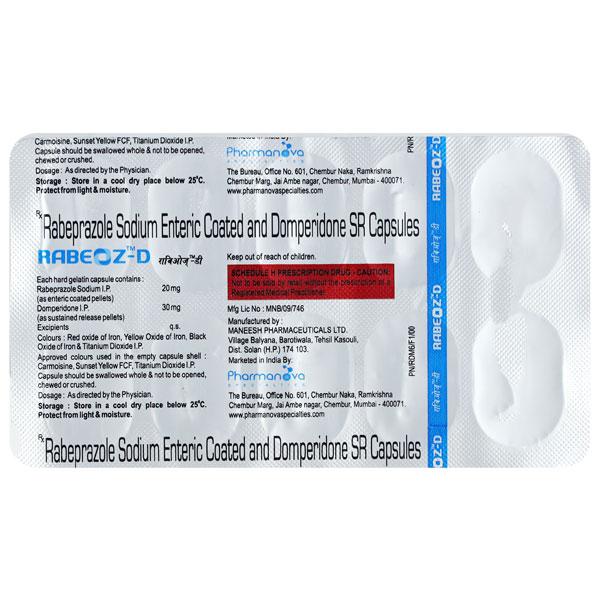 Rabeoz D Capsule 10'S - Ulcer/Reflux/Flatulence-Aaa
