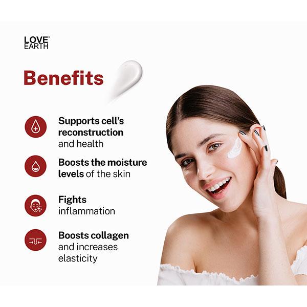 Love Earth Ayurvedic Moisturizing Cream with Saffron, Usheera, Giloy Extracts 50 gm - Face Moisturizers