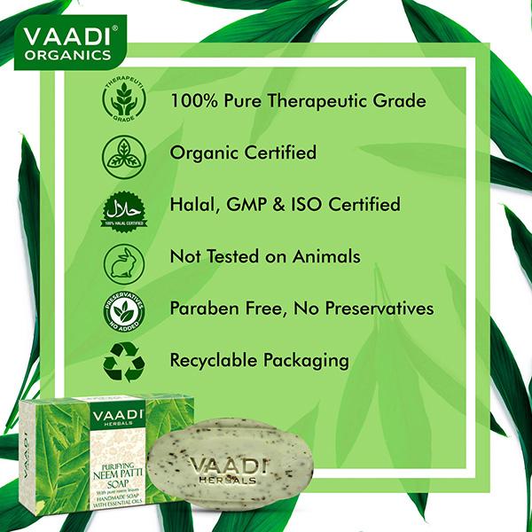 Vaadi Herbals Handmade Scrub Soap - Enticing Lemongrass 75 gm - Soaps