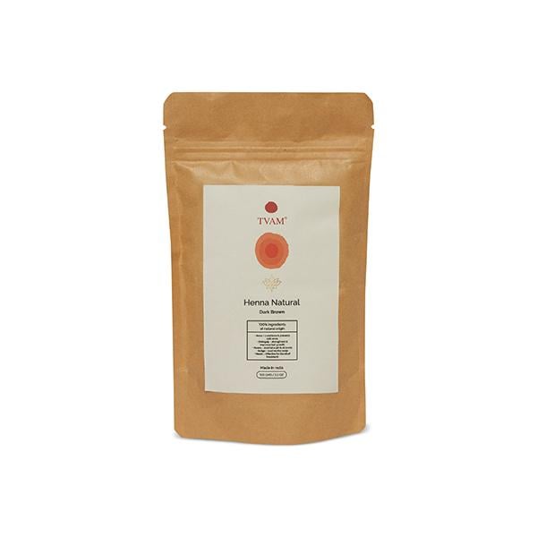 Tvam Henna Natural Powder - Dark Brown 100 gm - Powder