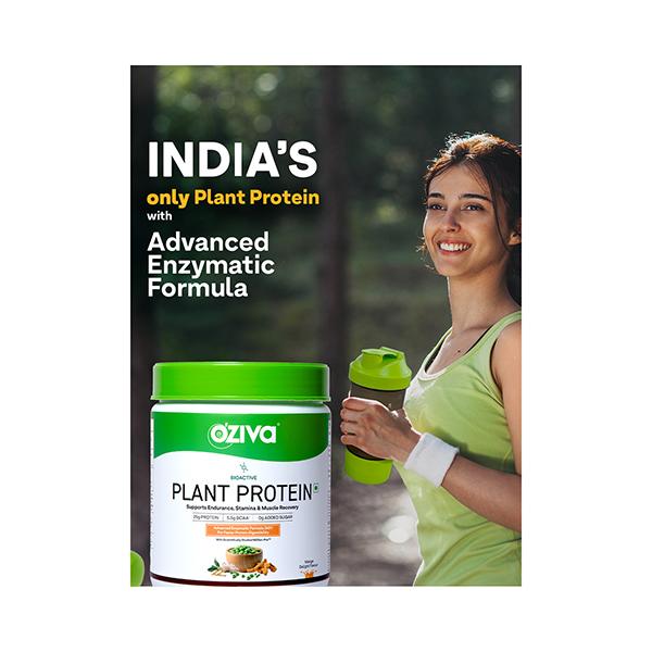 Oziva Bioactive Plant Protein (25G Vegan Protein) For Endurance & Muscle Recovery Plant-Based Protein (500G, Chocolate) 1's - Multi-Vitamins