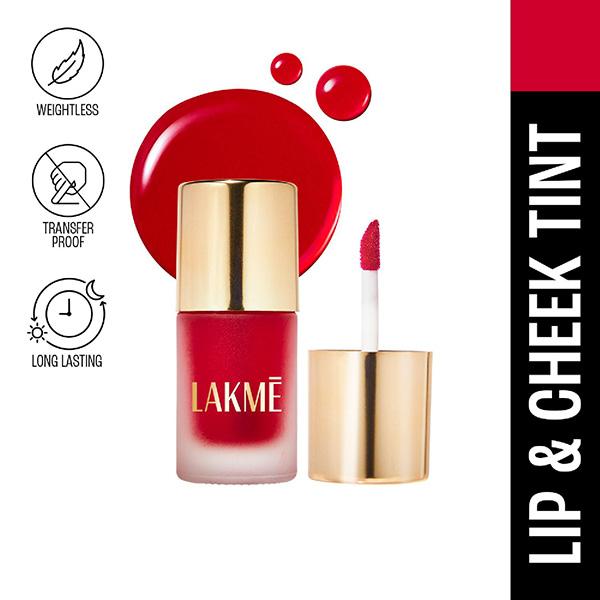 Netmeds | Lakme 9to5 Double Duty Lip & Cheek Water Stain Sunset Kiss 9 ml