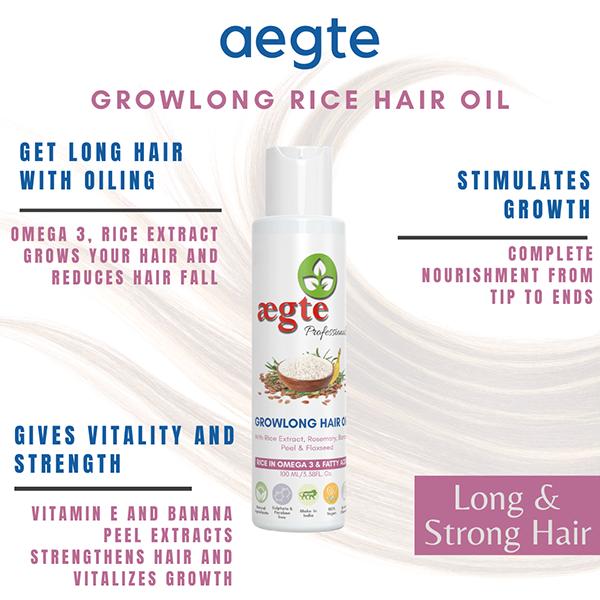 Aegte Growlong Hair Oil 100 ml - Hair Oils