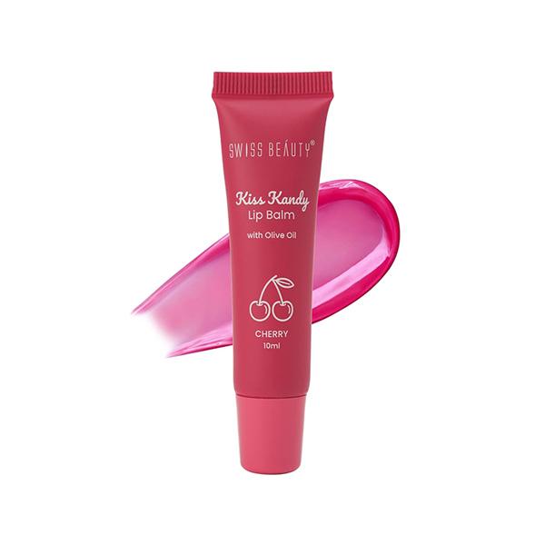 Netmeds | Swiss Beauty Kiss Kandy Lip Balm With Olive Oil, Shade - Cherry 10 ml