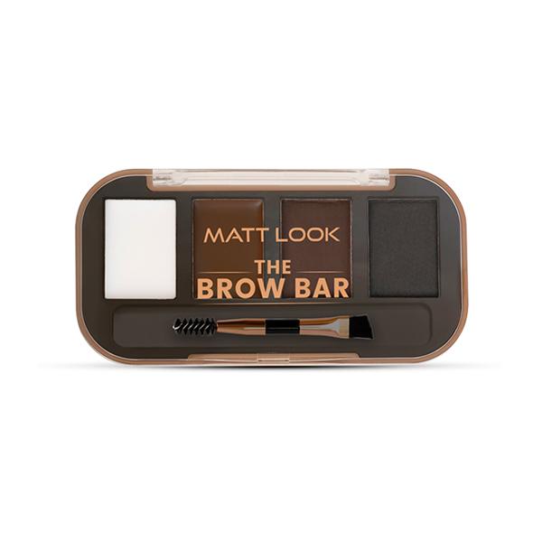 Matt Look The Brow Bar Eyeshadow & Eyebrow Enhancer Palette With Extereme Pigmented Matt Colors, Soft-01 8 gm - Kajal & Kohls