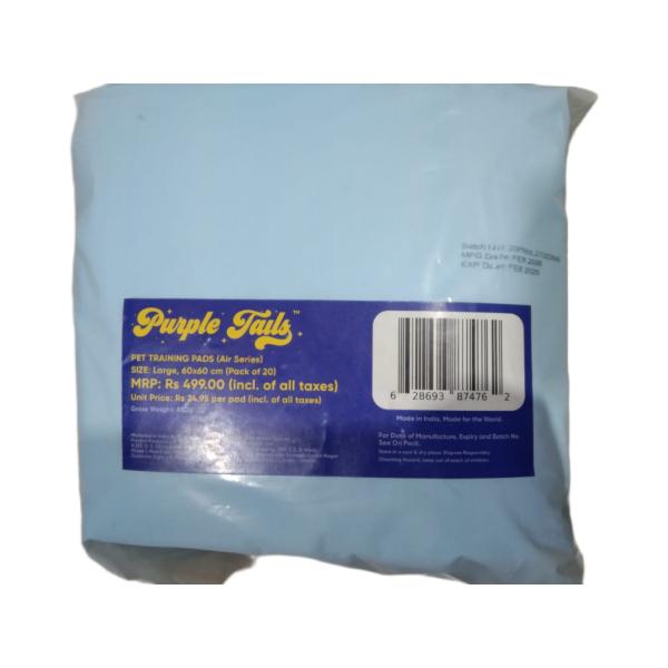 Netmeds | Purple Tails Air Series Pet Training Pad (Large) (Pack of 20)