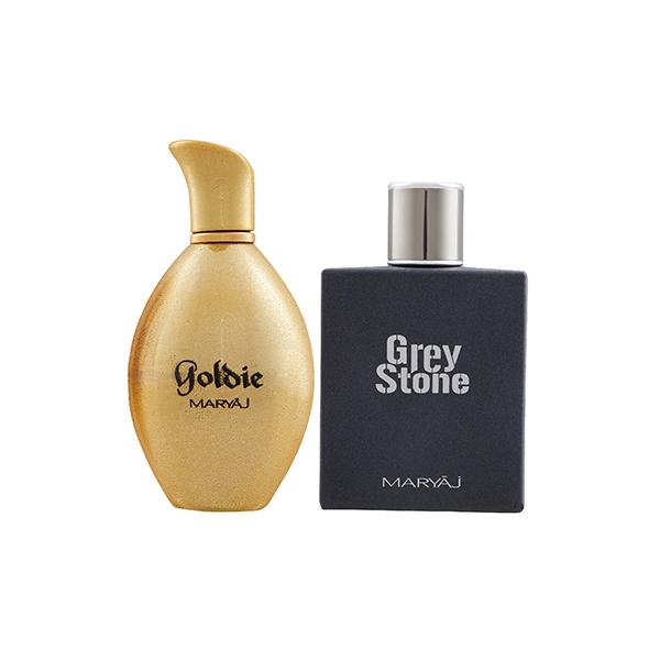 Netmeds | Maryaj Goldie EDP Fruity Floral Perfume And Maryaj Grey Stone EDP Aromatic Woody Perfume 200 ml