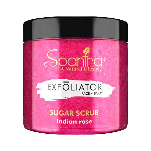 Spantra Indian Rose Sugar Scrub 125 gm - Scrubs & Exfoliants