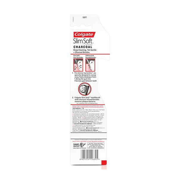Colgate Slim Soft Charcoal Toothbrush - Toothbrushes