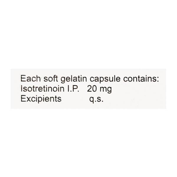 Isac 20mg Capsule 10'S - Acne-Acn