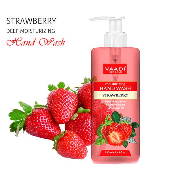 Vaadi Herbals Deep Moisturizing Strawberry Hand Wash 250 ml - Hand Wash & Soaps