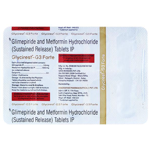 GLYCIREST G3 FORTE Tablet 10's