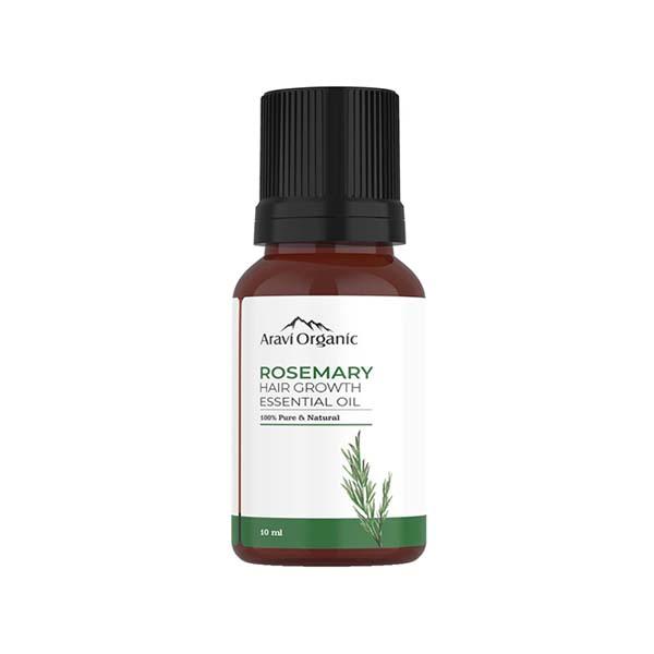 Aravi Organic 100% Pure Natural Rosemary Essential Oil For Hair Growth and Nourish Skin 10 ml - Essential Oils