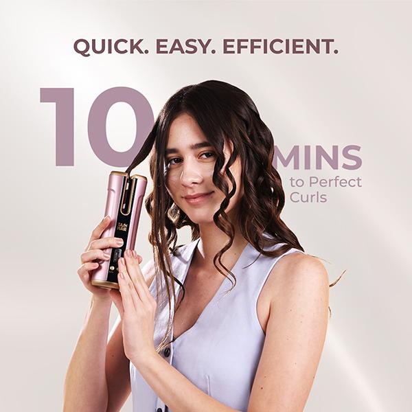 Tash Hair Twirl Automatic Cordless Hair Curler - Blush 560 gm - Rollers & Curlers