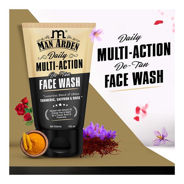 Man Arden Daily Multi-Action D Tan Face Wash 100 ml - Face Washes