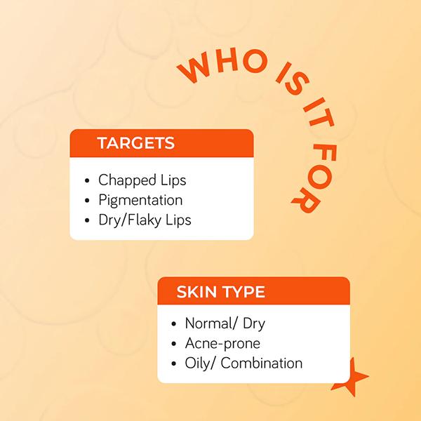 Moody Vitamin C Brightening Lip Scrub Balm with Mango Seed Butter & Turmeric 15 gm - Lip Scrubs