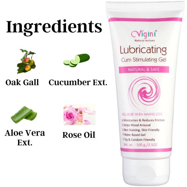 Vigini Lubricating Stimulation Gel 100ml +  Whitening & Lightening Intimate Hygiene Gel Wash 100 g - Intimate Care