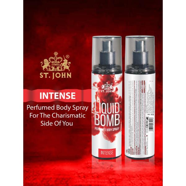 St. John Liquid Bomb Code Gold Edition Body Spray 150 ml + Liquid Bomb Intense Body Spray 150 ml - Women Perfumes (Edt/Edp)