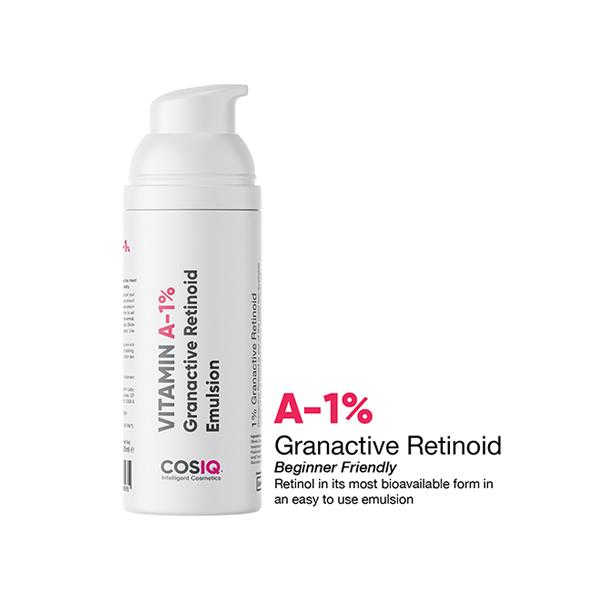 Cos-IQ A 1 Percent Granactive Retinoid Emulsion Vit A Anti Ageing Night for Wrinkles Fine Lines and Acne 30ml - Night Cream