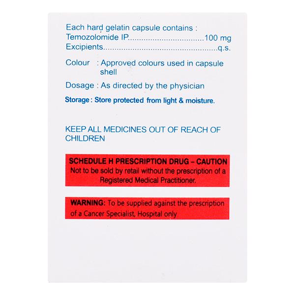 Temotero 100mg Capsule 5'S - Cancer Oncology-Cyt