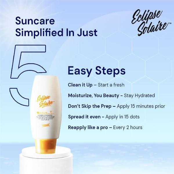 Eclipse Solaire 5X PROTECTION Aqua Fusion Sunscreen SPF 50 PA+++ 60 ml - Face Sunscreen