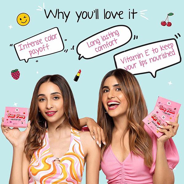 MyGlamm POPxo Makeup Collection Mini Lip Kit Left On Red 3's - Lipsticks