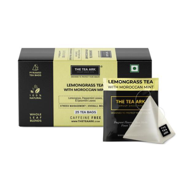 The Tea Ark Organic Tea Bags- Lemongrass Tea with Moroccan Mint (Spearmint) & Peppermint 25's