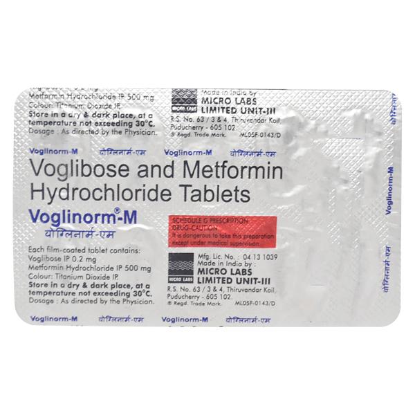 Voglinorm M 0.2mg Tablet 10'S - Diabetes-Ant