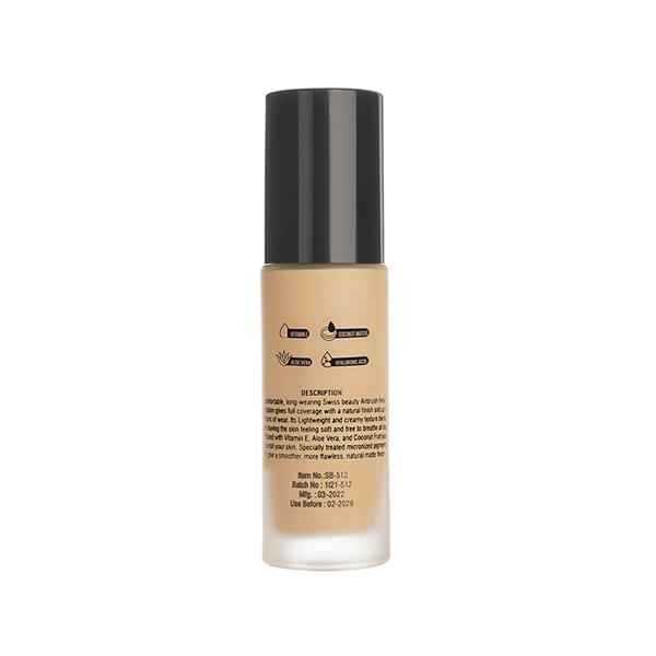 Swiss Beauty Airbrush Finish Lightweight Foundation Shade- Caramel Beige 30 gm - Foundation