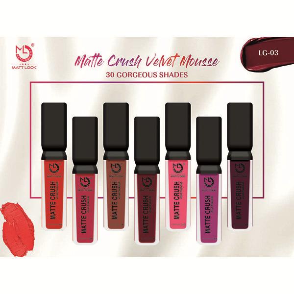 Matt Look Matte Crush Velvet Mousse, LG-03, 16 Cafe Mocha 10ml - Lipsticks