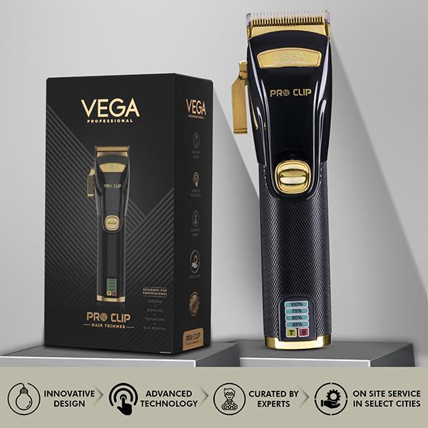 VEGA Professional Pro Clip Hair Clipper with 240 mins Runtime, (VPPHC -06) 1's - Trimmers