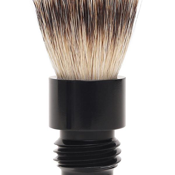 Truefitt and Hill Faux Ebony Super Badger Shave Brush Turnback Travel Essential Grooming Collection For Men 1's - Shaving Brushes