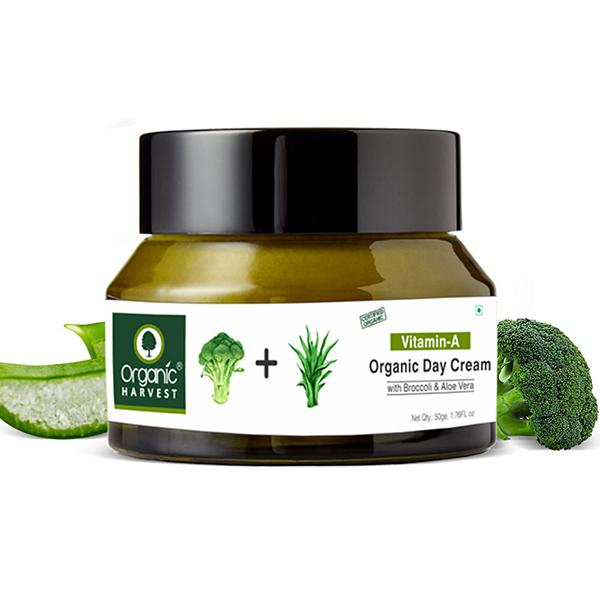 Organic Harvest Vitamin A Day Cream with Broccoli, Reduces Wrinkles 50gm - Day Cream