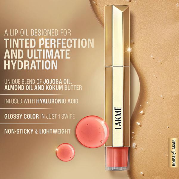 Lakme 9To5 Overtime Shine Tinted Lip Oil - Violet Vixen 5.3 ml - Lip Glosses