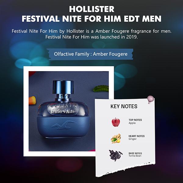 Hollister Festival Nite For Him Eau De Toilette 100 ml - Men Perfumes (Edt/Edp)