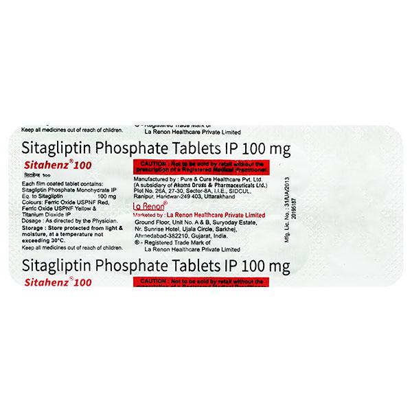 SITAHENZ 100 Tablet 10's - Diabetes-Ant