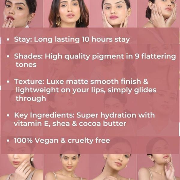 Plume Luxe Matte Liquid Lipstick Kinda Famous 30 gm - Liquid Lipsticks