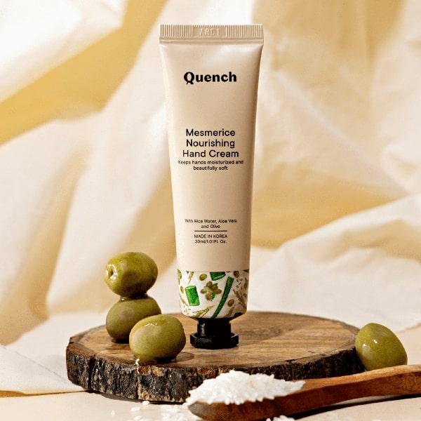 Quench Botanics Rice Water Hand Cream with Aloe Vera & Shea Butter 30 ml - Hand Creams