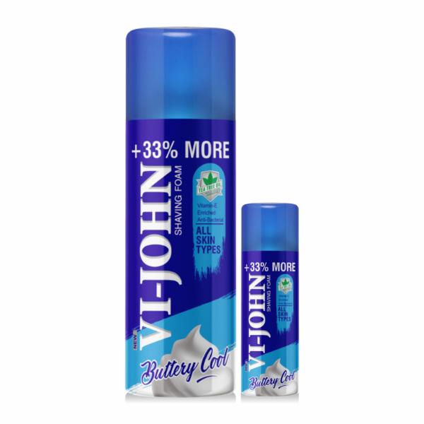 Netmeds | VI-John Shaving Foam Tea Tree Oil Vitamin E Enriched Anti Bacterial 400gm + Shaving Foam Tea Tree Oil Vitamin E Enriched Anti Bacteria 50gm