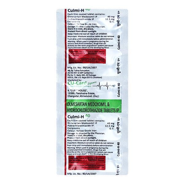 CULMI H 40 Tablet 10's - Hypertension-Ang