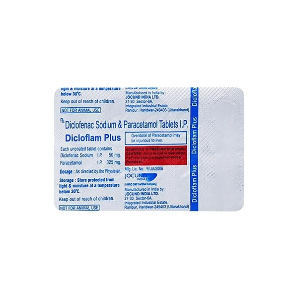 DICLOFLAM PLUS Tablet 10's - Pain relief-Nsa
