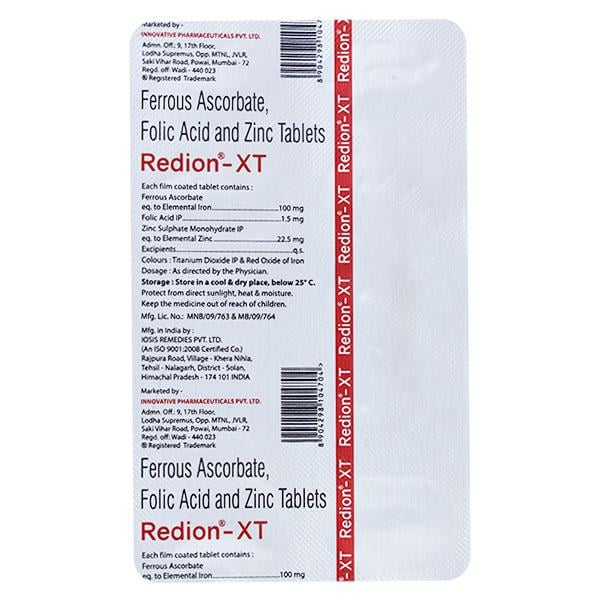 REDION XT Tablet 10's - Iron Supplement/Anaemia-Vma