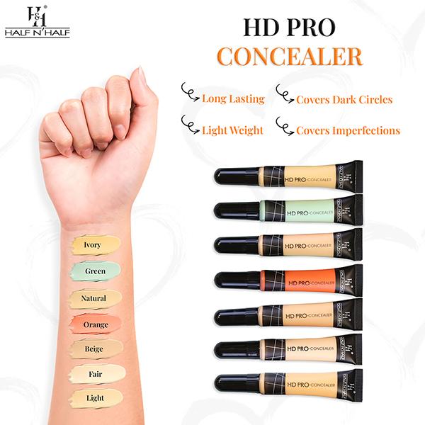 Half N Half HD - Pro Face Makeup Concealer, Orange Corrector 8 gm - Concealer