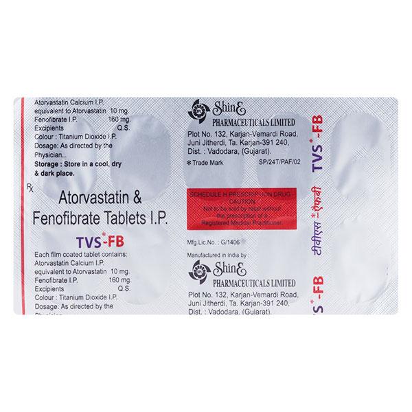 TVS FB 10/160mg Tablet 10'S - High Cholesterol-Dys
